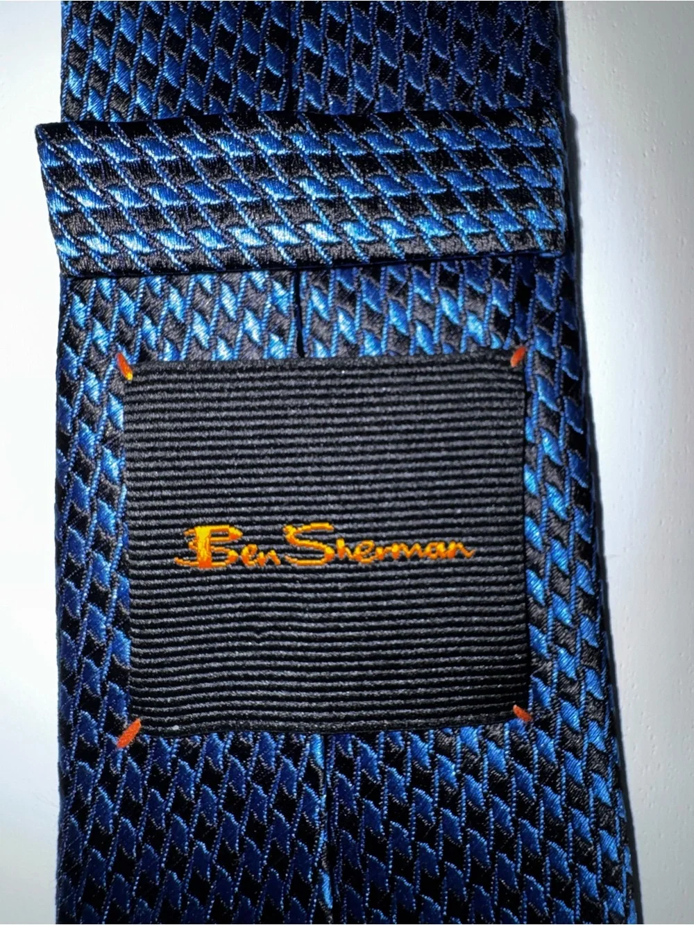 Ben Sherman silk Navy Blue Micro-Pattern Men's Tie
